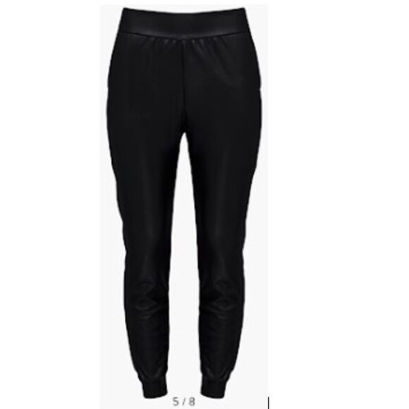 Faux Leather Jogger Pants - Picture 2 of 6